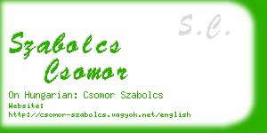 szabolcs csomor business card